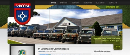 Site criado para 6º Batalhão de Comunicações de Bento Gonçalves