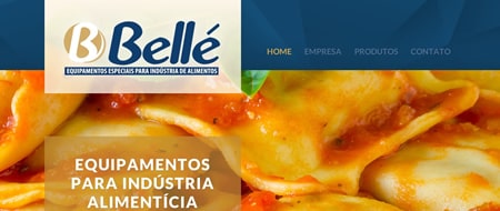 Site criado para Bellé Máquinas para Alimentos