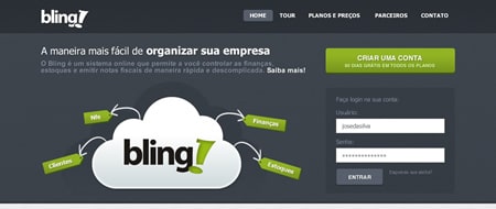 Site criado para Bling