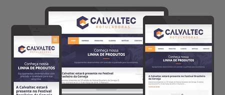 Design Responsivo criado para Calvaltec Rotuladoras