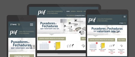 Design Responsivo criado para Casa dos Puxadores e Fechaduras