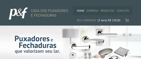 Site criado para Casa dos Puxadores e Fechaduras