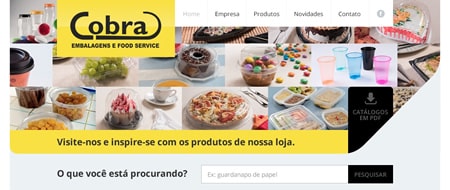 Site criado para Cobra Embalagens e Food Service