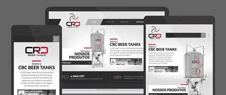 Design Responsivo criado para CRC Beer Tanks