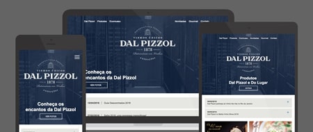 Design Responsivo criado para Dal Pizzol Vinhos Finos