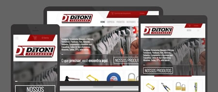Design Responsivo criado para De Toni Ferragens