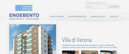 Site criado para Engebento Engenharia e Construções