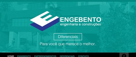 Site criado para Engebento Engenharia e Construções