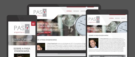 Design Responsivo criado para Engenharia Pasa