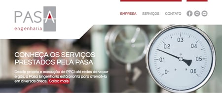 Site criado para Engenharia Pasa