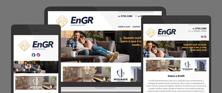 Design Responsivo criado para Construtora EnGR