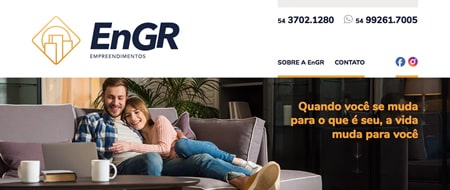 Site criado para Construtora EnGR