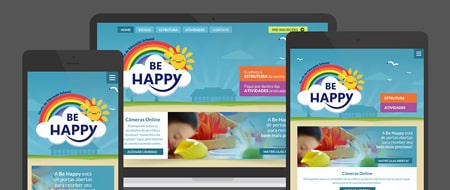 Design Responsivo criado para Be Happy Escola Infantil