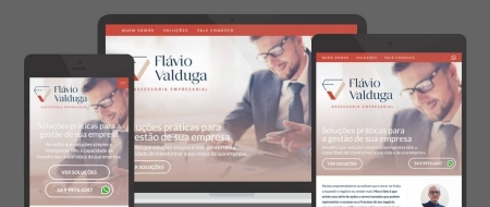 Design Responsivo criado para FV Assessoria Empresarial