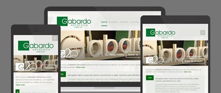 Design Responsivo criado para Gabardo Advocacia