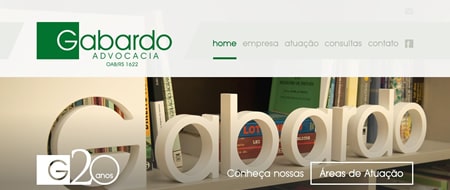 Site criado para Gabardo Advocacia