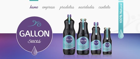 Site criado para Gallon Sucos