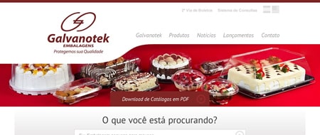 Site criado para Galvanotek Embalagens