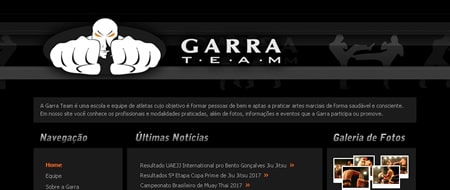 Site criado para Garra Team
