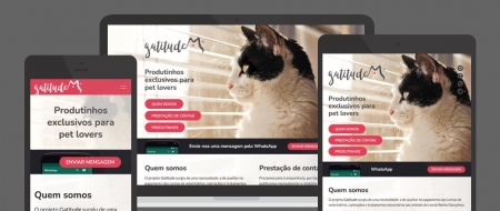 Design Responsivo criado para Gatitude