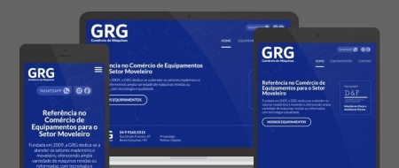 Design Responsivo criado para GRG Máquinas