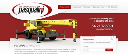 Site criado para Guinchos Pasqualini