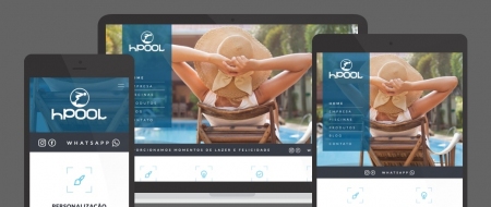 Design Responsivo criado para HPool Piscinas