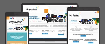 Design Responsivo criado para Impretec Informática