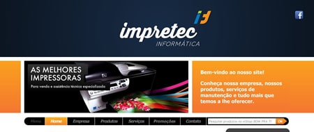 Site criado para Impretec