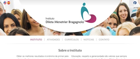 Site criado para Instituto Dileta