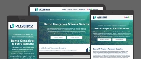 Design Responsivo criado para LG Turismo & Transporte Executivo