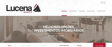 Site criado para Imobiliária Lucena Imóveis