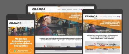 Design Responsivo criado para Máquinas França