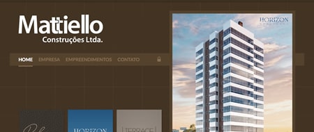 Site criado para Mattiello Construções