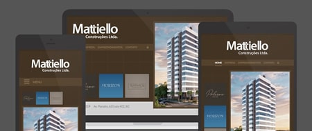 Design Responsivo criado para Mattiello Construções