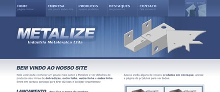 Site criado para Metalize