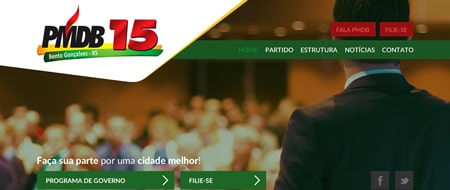 Site criado para PMDB Bento Gonçalves