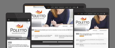 Design Responsivo criado para Poletto Soluções em Gestão