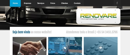 Site criado para Renovare Transportes