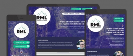 Design Responsivo criado para RML Transporte e Turismo