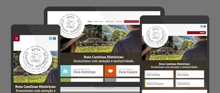 Design Responsivo criado para Rota Cantinas Históricas