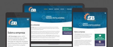 Design Responsivo criado para SB Tecnologia