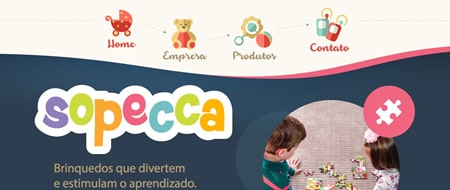 Site criado para Sopecca Brinquedos Educativos