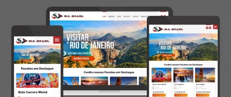 Design Responsivo criado para Sul Brasil Turismo