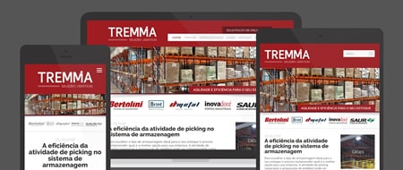 Design Responsivo criado para Tremma Soluções em Logística