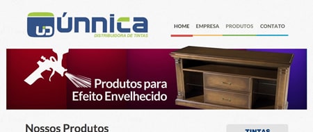 Site criado para Únnica Distribuidora de Tintas