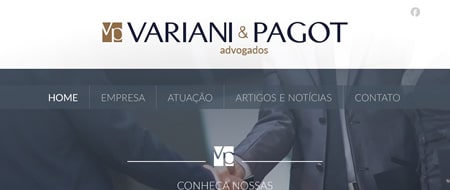 Site criado para Variani e Pagot Advogados